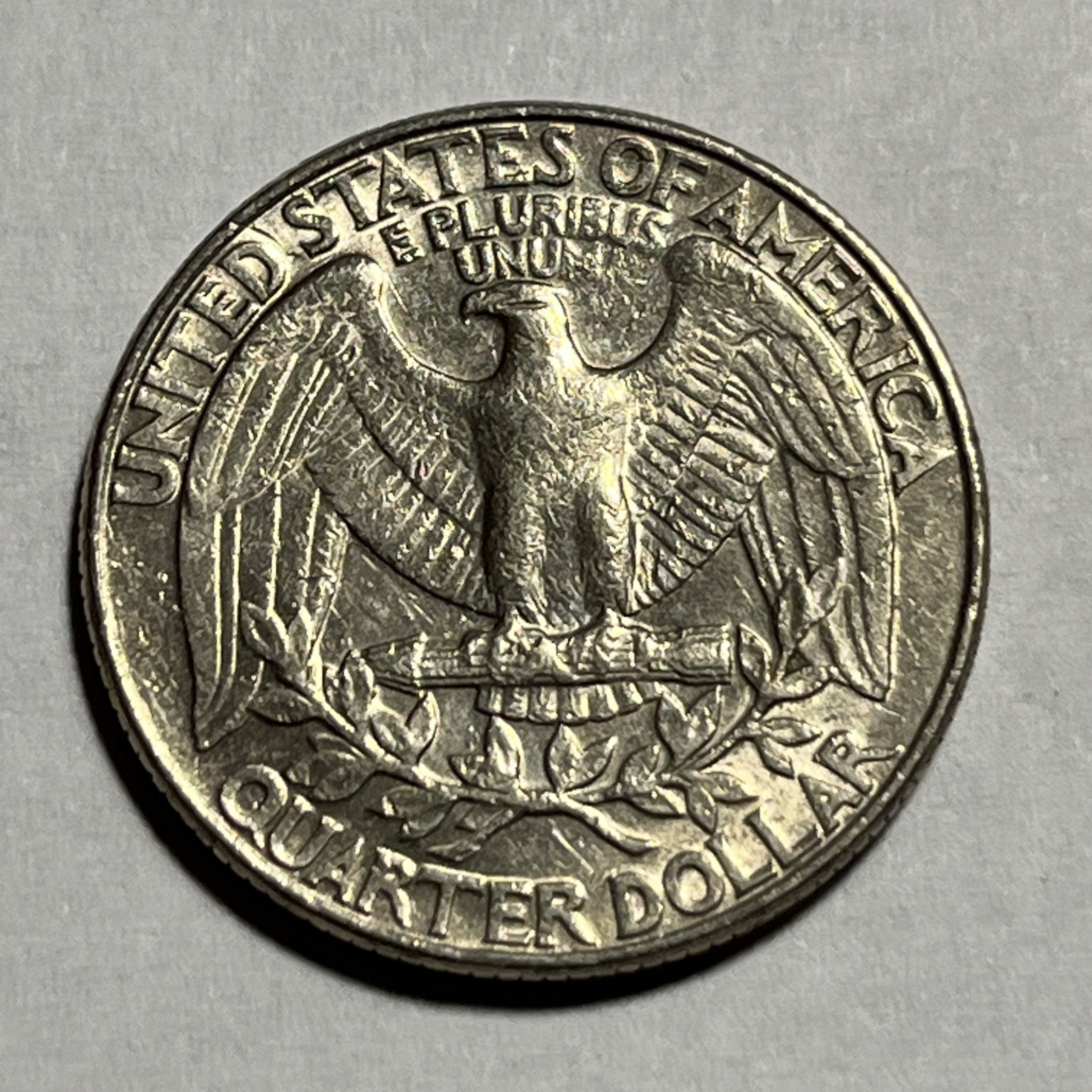 1991 P Washington Quarter Errors Strike Through Grease