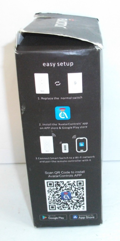 Avatar Controls In Wall Smart Switch Wi-Fi Enabled White Open Box