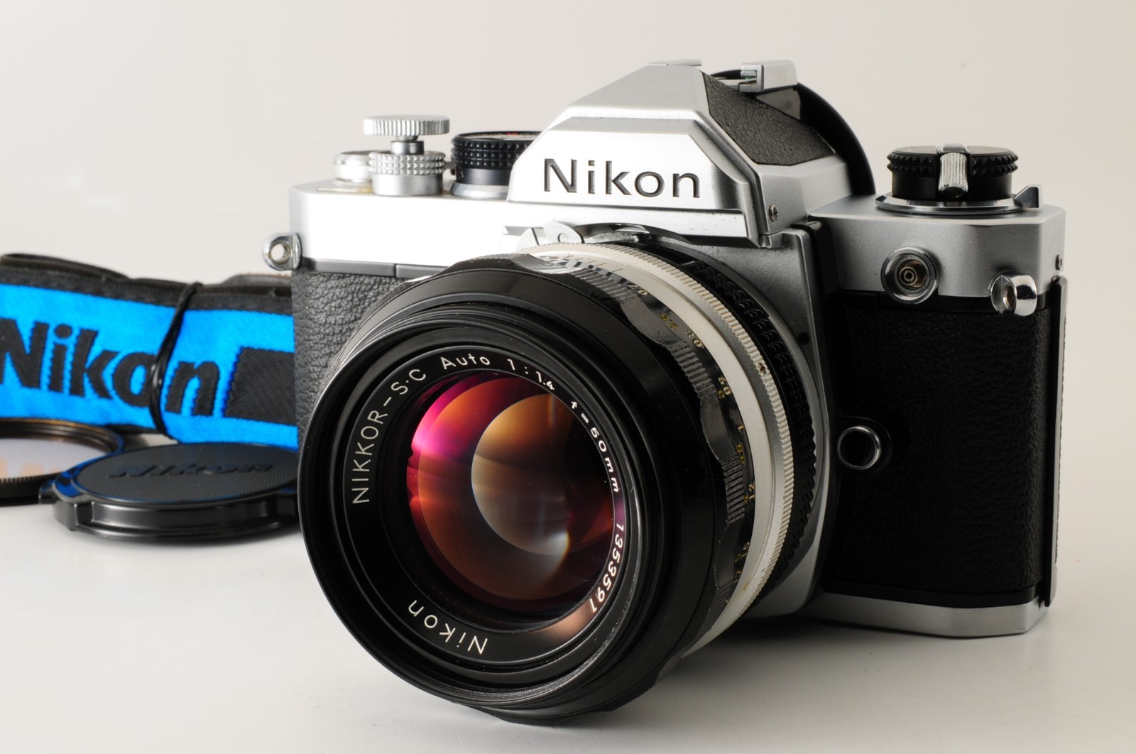 [NEAR MINT w/ Strap] Nikon FM SLR Film Camera + Ai 50mm F/1.4 Lens From JAPAN