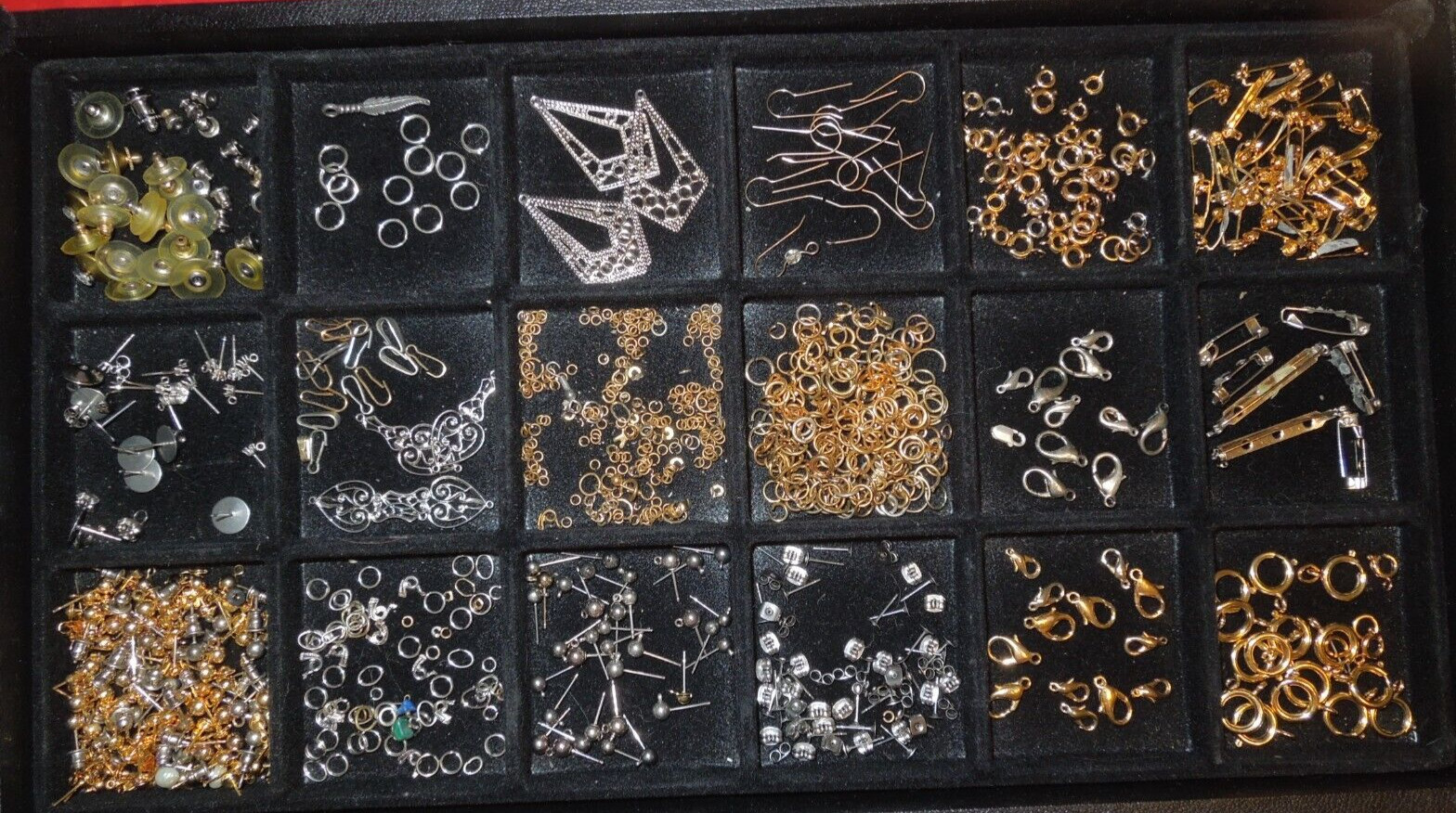 NEW Jewelry findings, split rings, earrings, lobster closures  + 50,68,75W