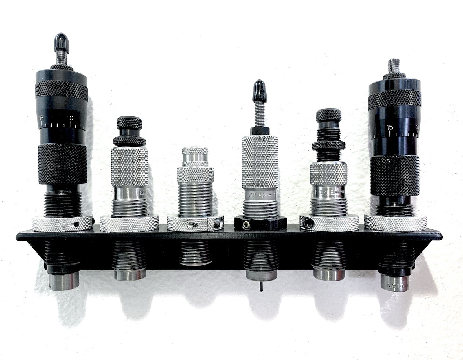 Wall Mounted Reloading Die Rack 7/8" Dillon, RCBS, Hornady, Lyman 3D Printed