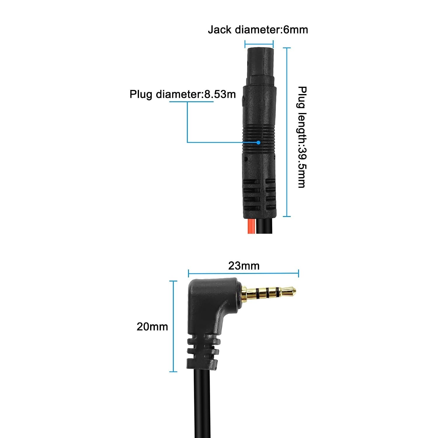 Waterproof 32.8FT 5 Pin Dash Camera Cable - Ideal for Reverse and Ambient Light