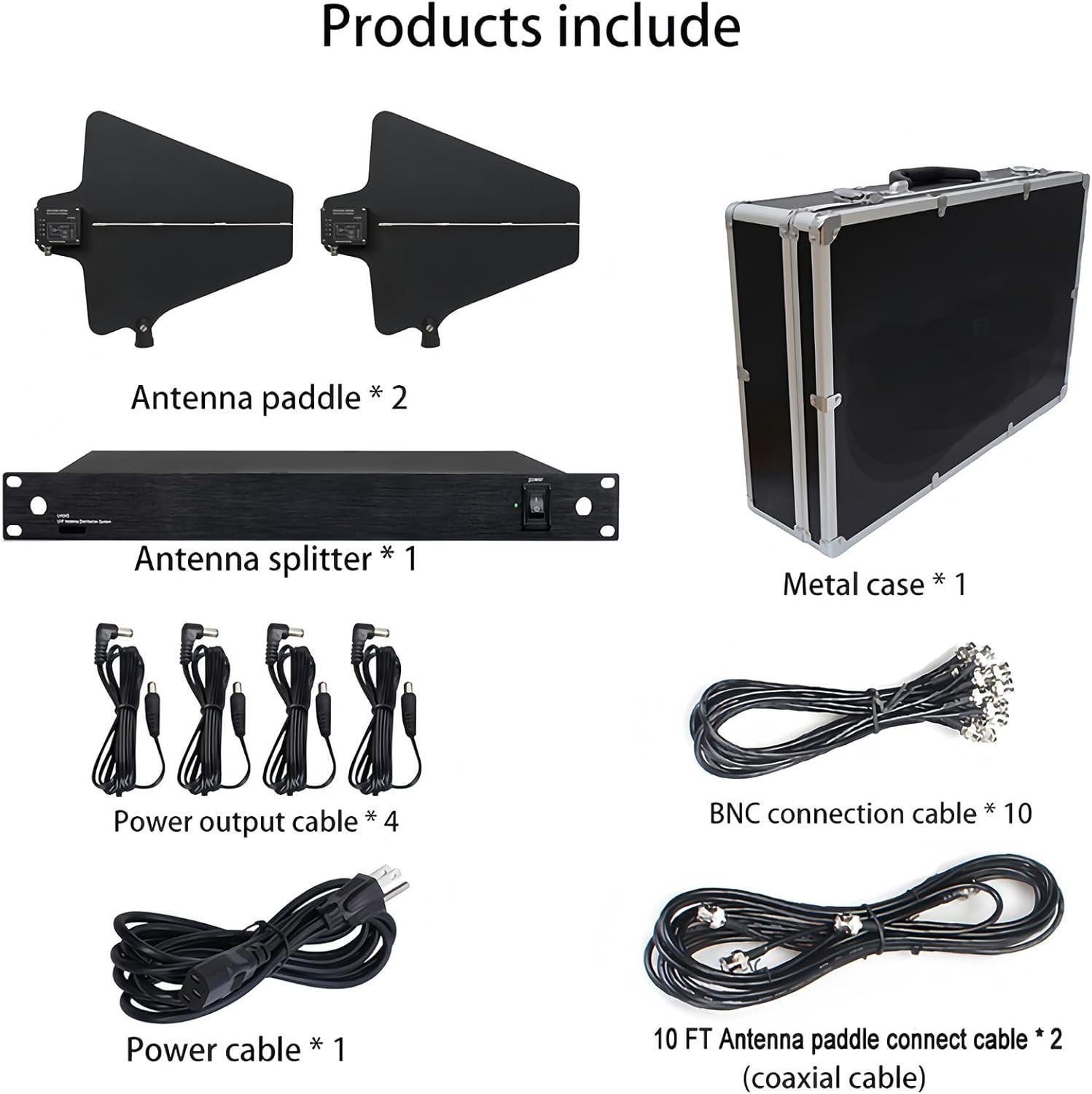 UHF Active Directional Antenna Power Distribution System for SHURE Wireless Micr