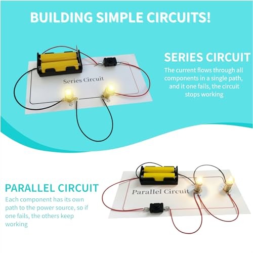 STEM Electric Circuit Kits - 8 Experiments in 7 Sets Science Circuit Kit