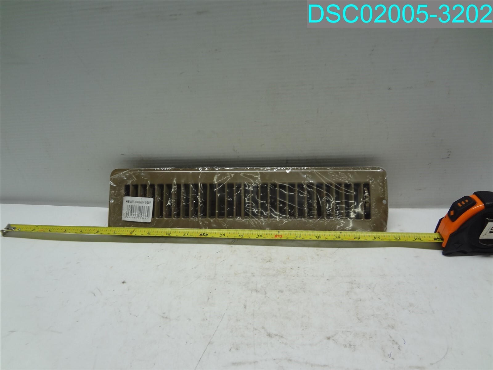RV&Home Brown Stamped Steel Floor Register with Damper HBWFLBR0214 15-1/2X3-3/4