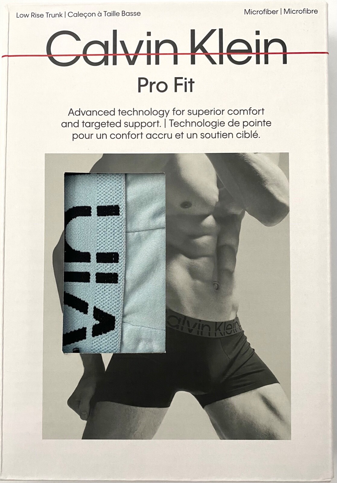 Calvin Klein Microfiber Light Blue Logo Band Pro Fit Low Rise Trunk NB3031-441