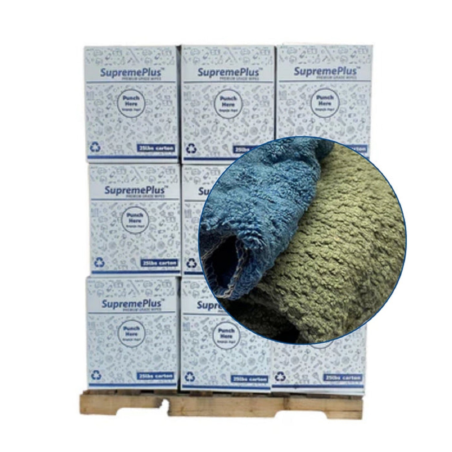 Color Terry Towel Cleaning Rags - 600 lbs. Pallet 24 x 25  lbs. Boxes