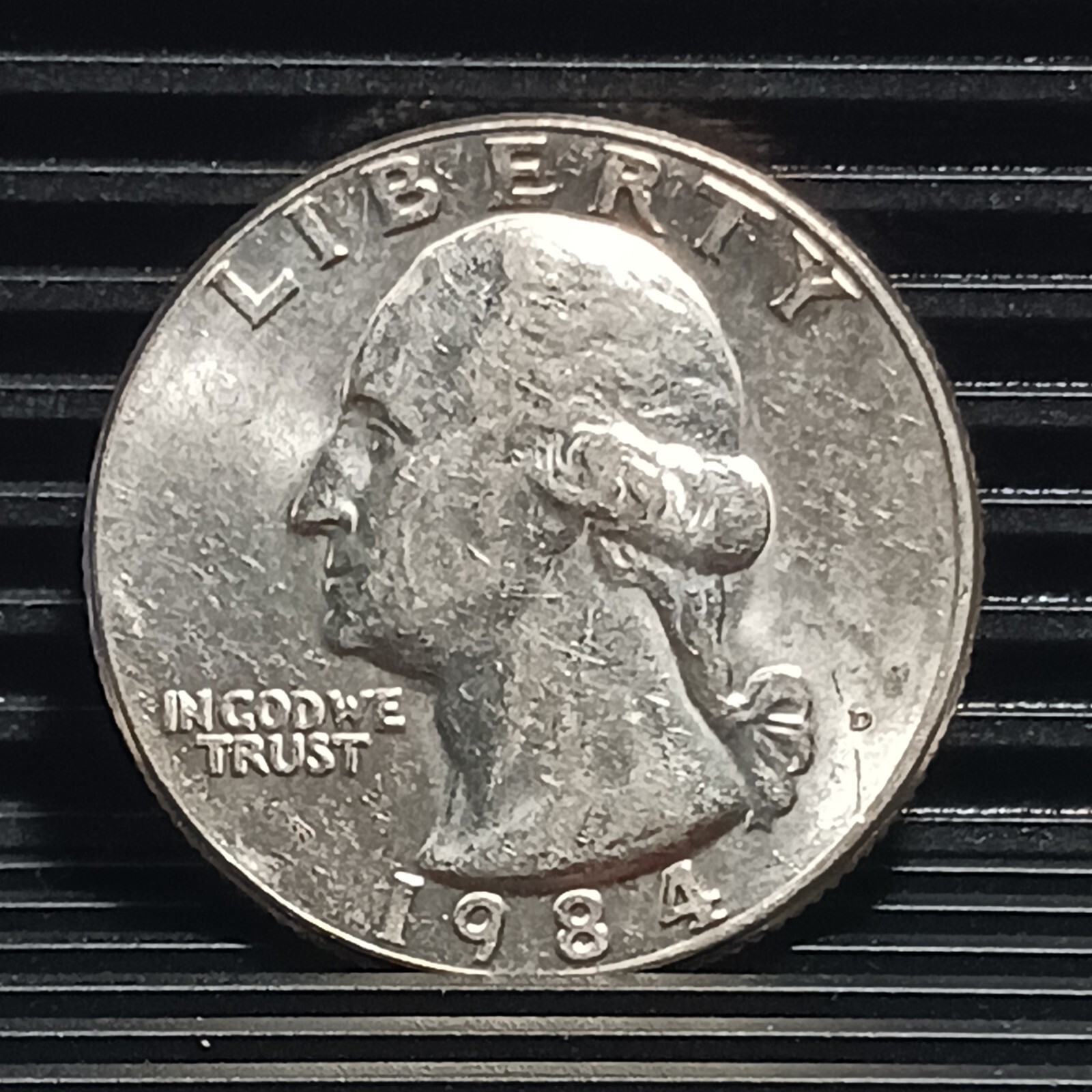 1984 D Washington Quarter Avg Circ 25 Cents Denver Minted