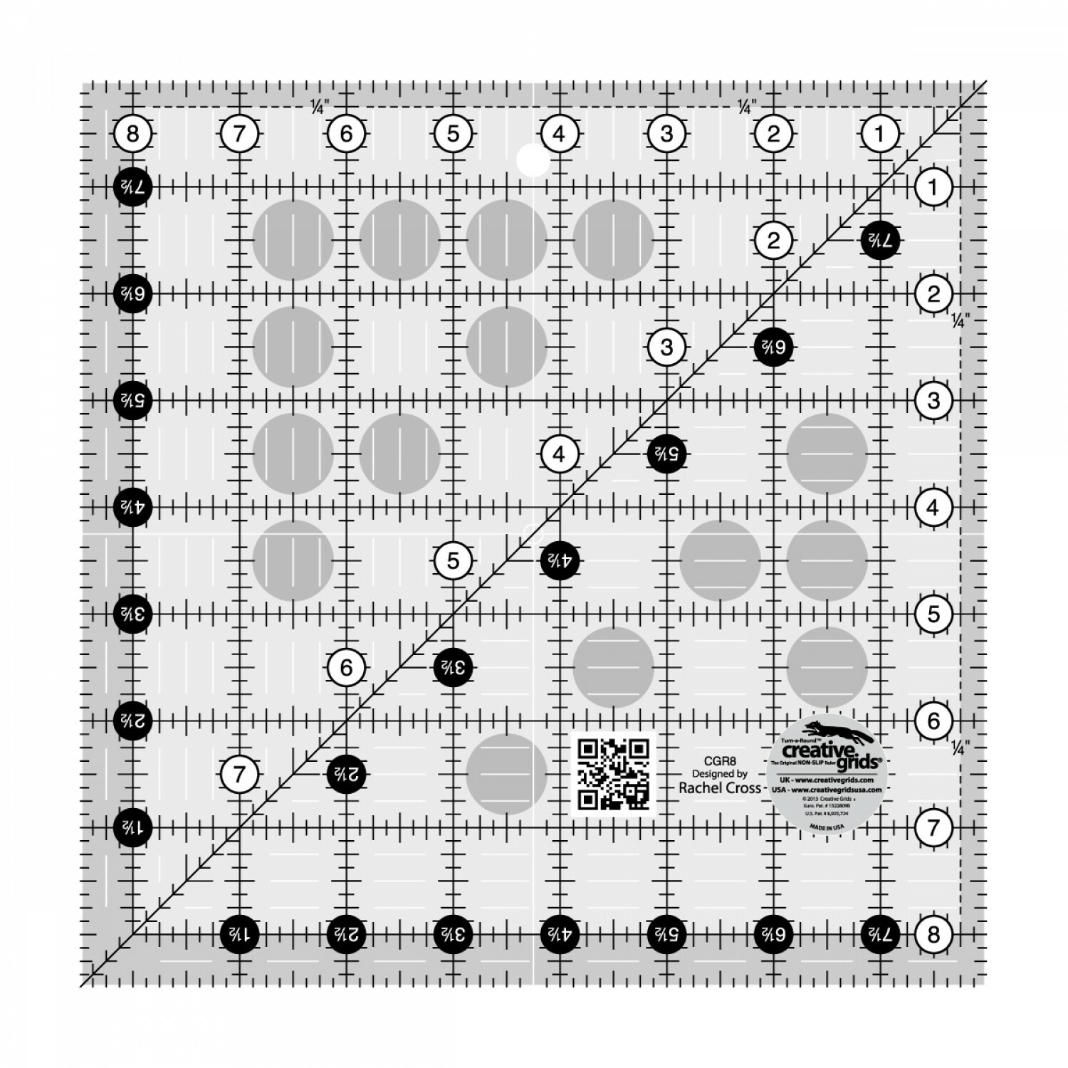 Genuine Creative Grids Quilt Ruler 8-1/2in Square Part # CGR8