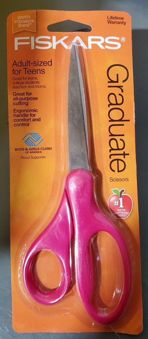 *BARGAIN* Fiskars 8" All Purpose Sharp Adult Sized for Teens Scissors - PINK