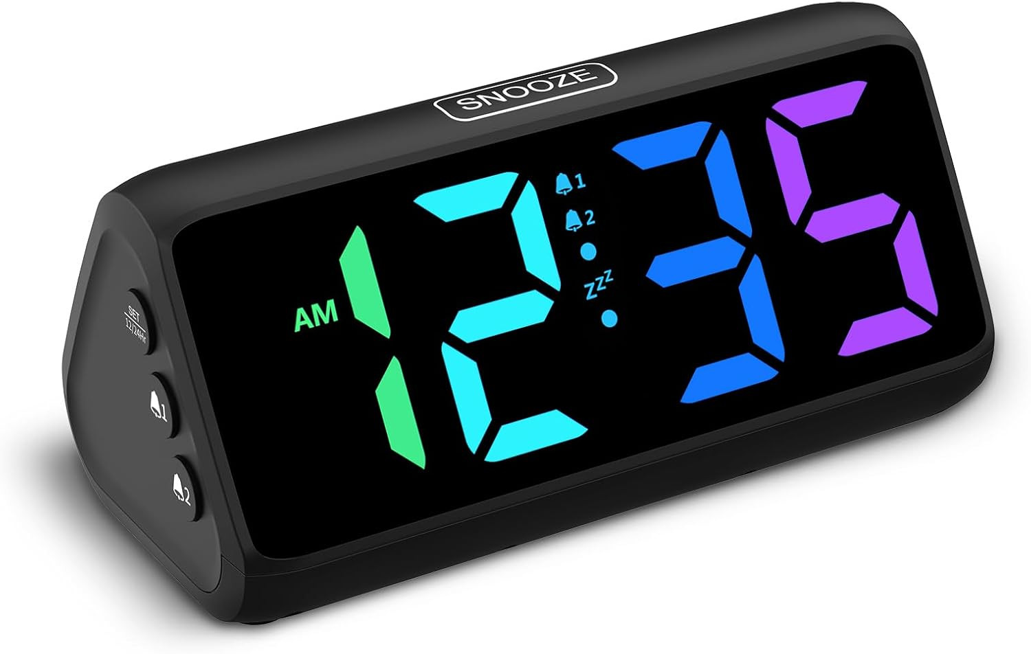 Loud Alarm Clock for Heavy Sleepers, RGB Alarm Clocks for Bedrooms Seniors Kids,
