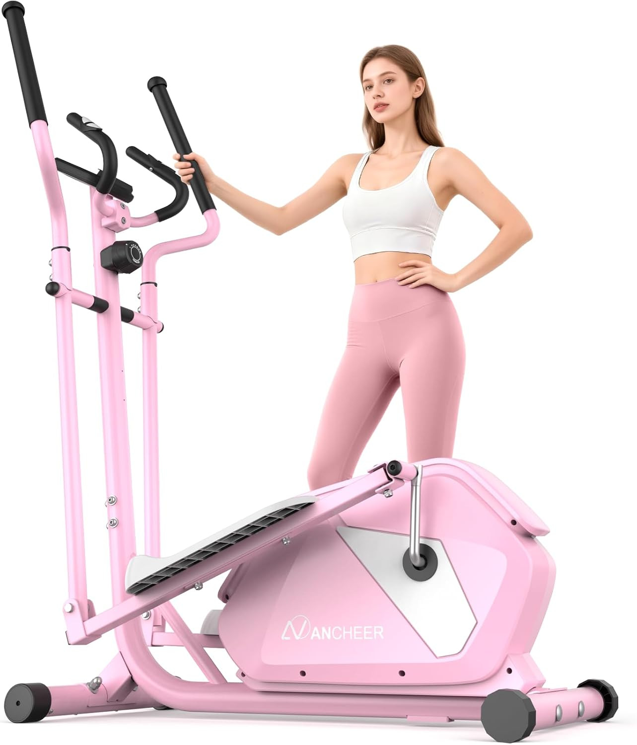 Ultra-Quiet Home Elliptical Machine with 14 Resistance Levels & 400LBS Capacity