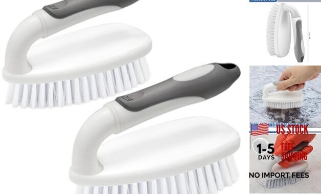 Scrub Brushes for Cleaning Bathtub Scrubber Heavy Duty Scrub Brush with Handle