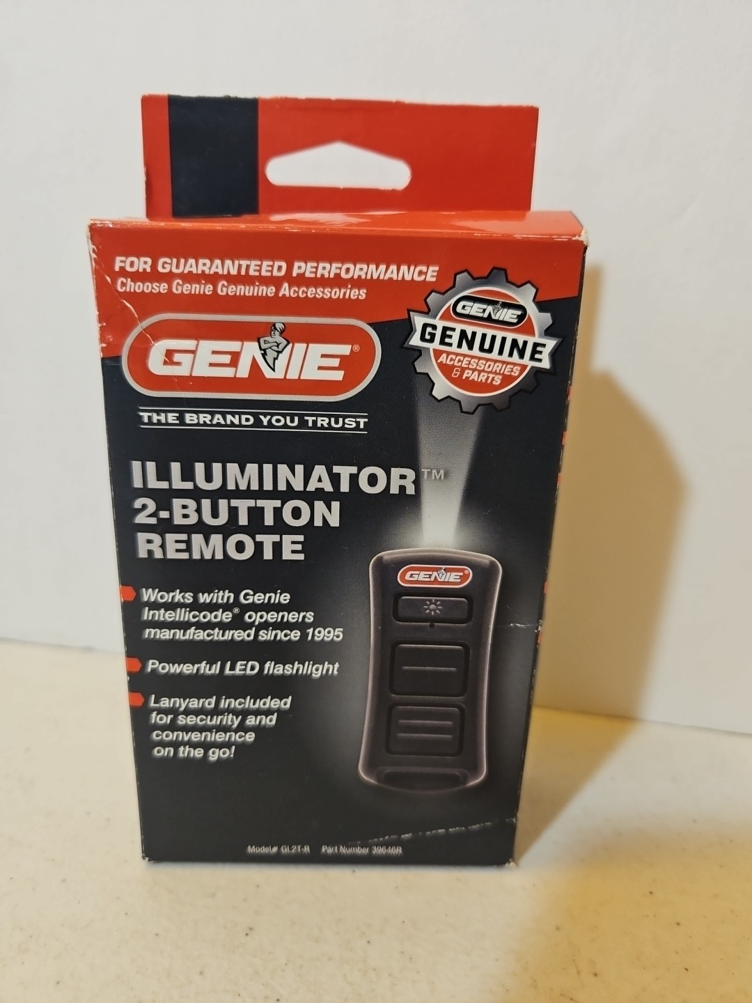 Genie Illuminator 2 Button Remote Model GL2T-R  - Part No 39646R