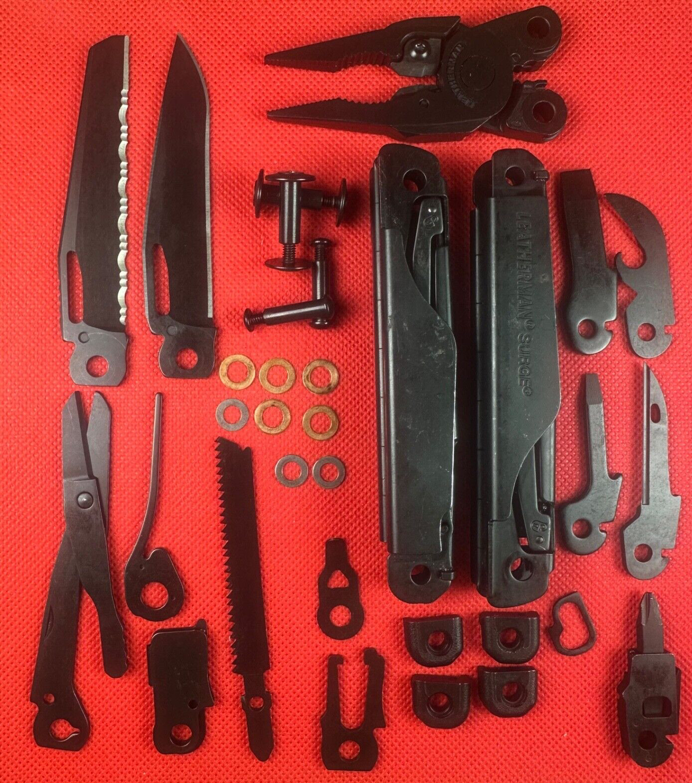 Parts From Black Oxide Leatherman Gen 2 Surge: One (1) Part for repairs Or Mods