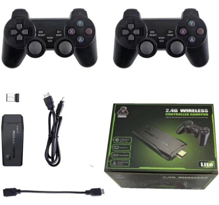 2.4G Wireless Controller Gamestick Lite - 4K Ultra HD Game Stick, 2-Controllers