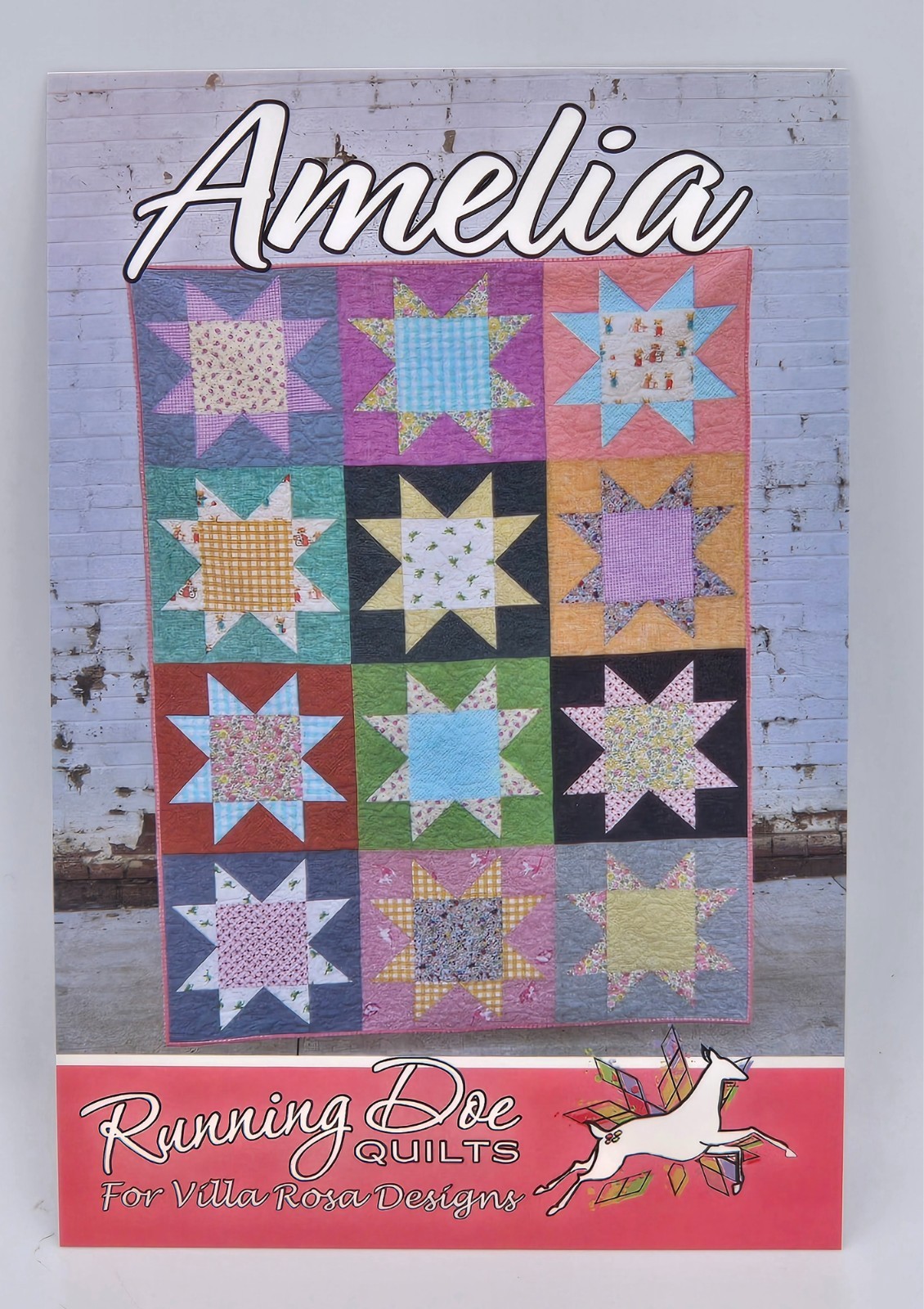 AMELIA Quilt Pattern by Running Doe Villa Rosa Designs - Fat Quarter Friendly