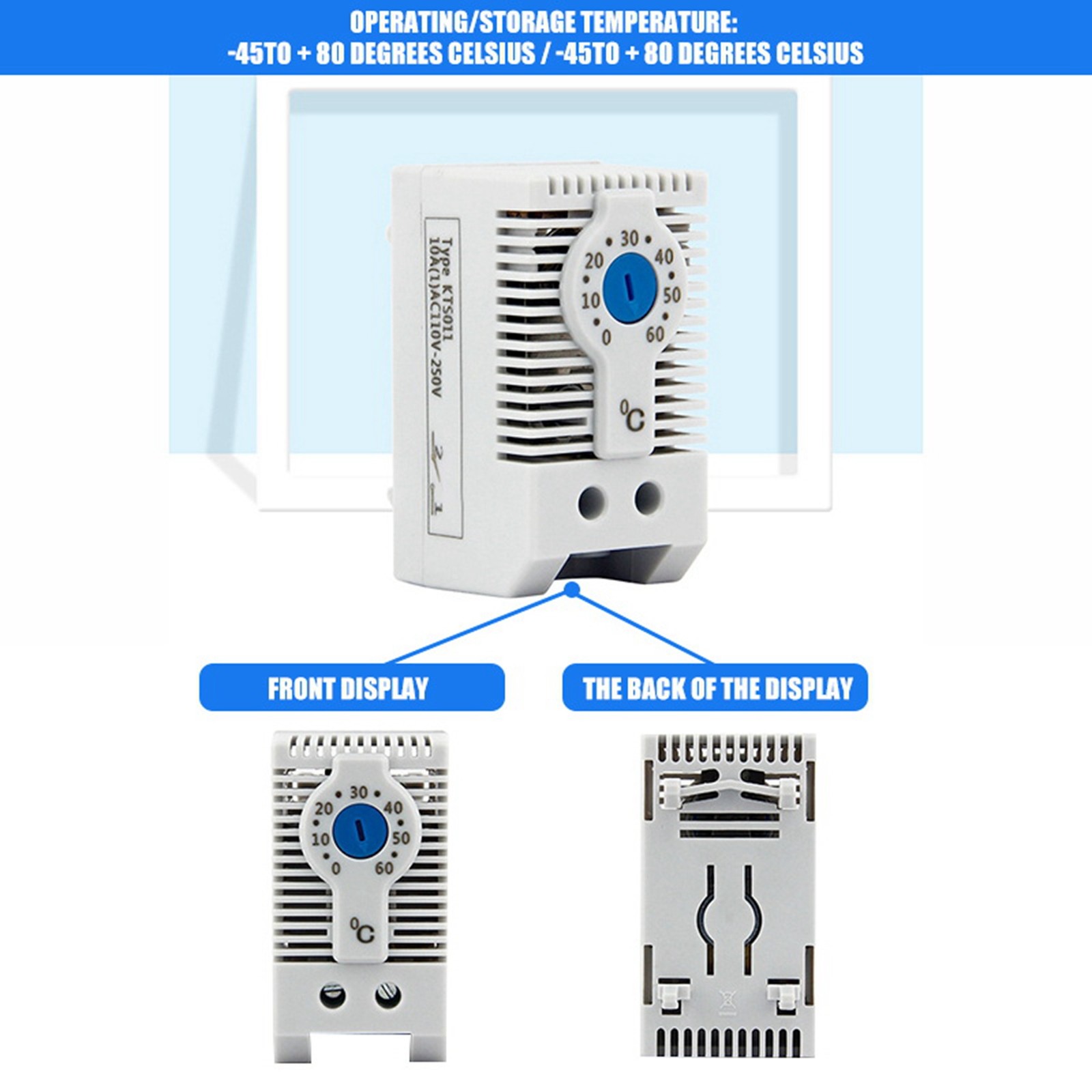 KTS011 NO Normally Open Adjustable Mechanical Temperature Controller8513
