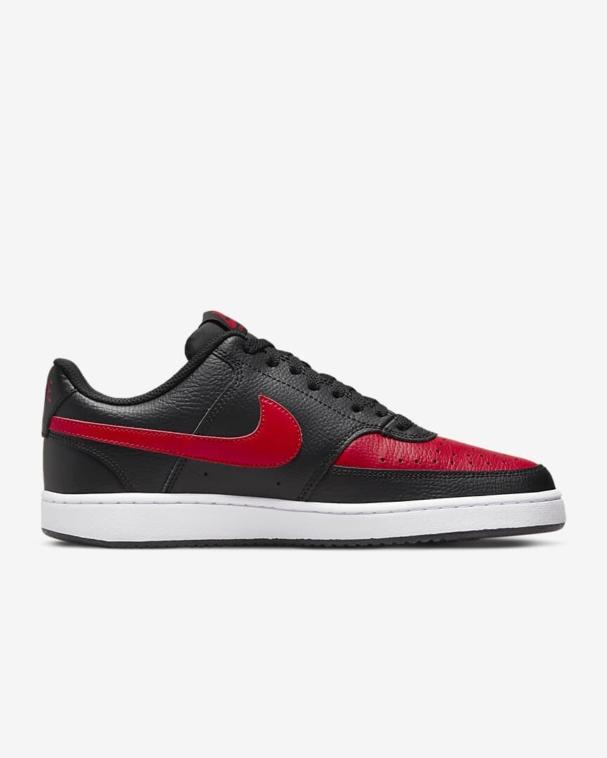 Nike Men Bred Black Low Fire Red leather Free shipping size 10.5 fast delivery