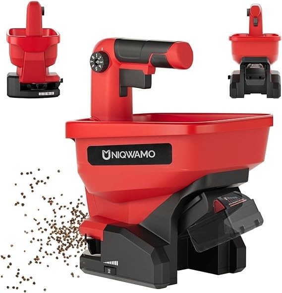 "Milwaukee M18 Grass Seed Spreader: Year-Round Use, Battery-Powered, No Battery