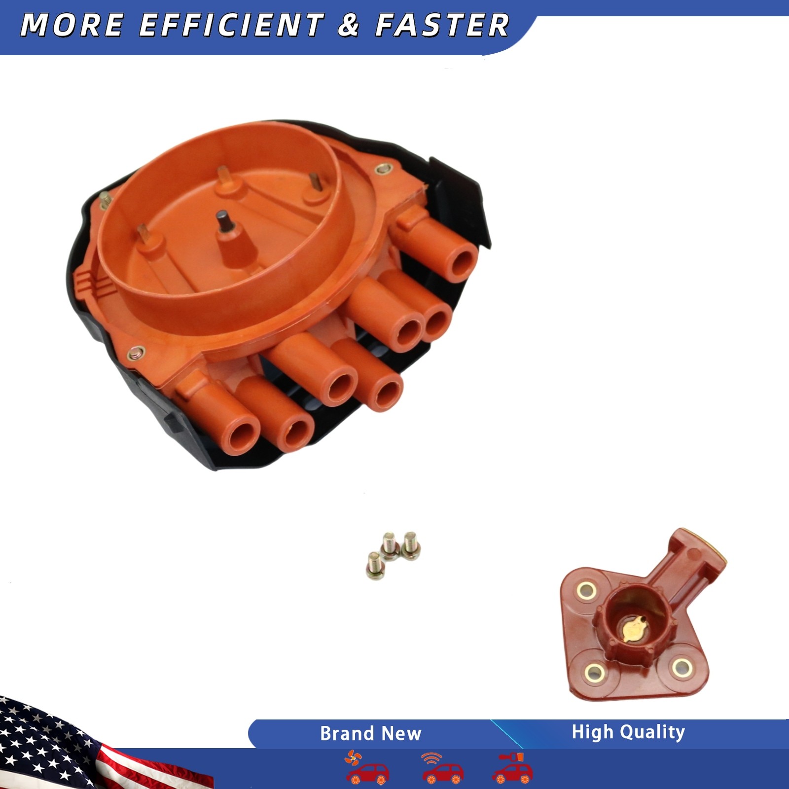 Fits BMW E23 E24 E28 E30 E31 E32 Distributor Cap&Rotor 12111725070 12111734110