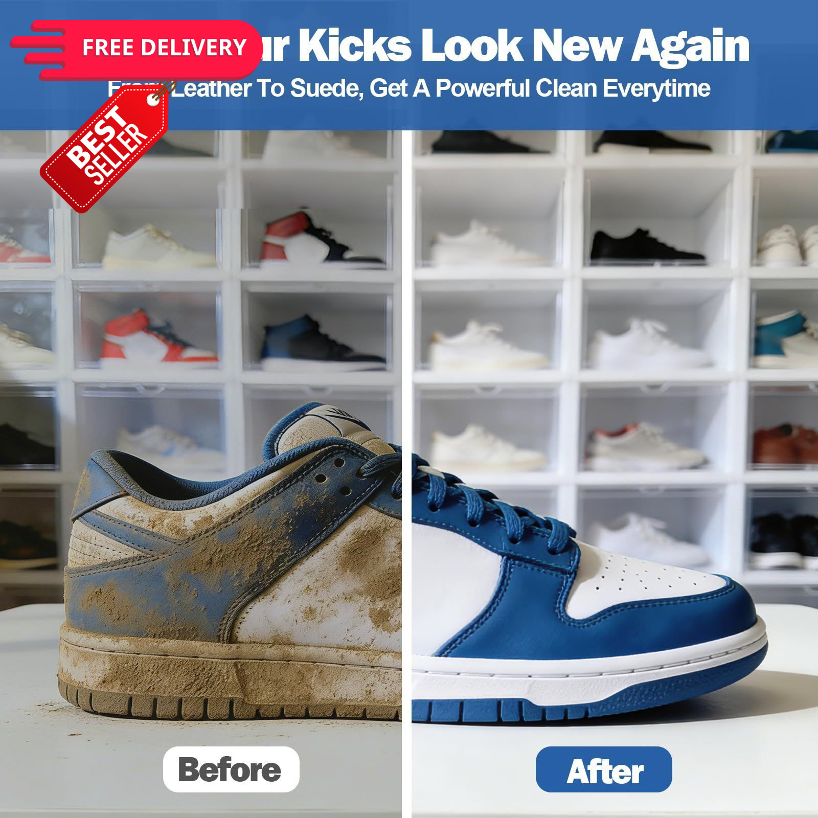 Viomis Shoe Cleaner, 6.76oz Professional Foam Sneaker Cleaning 6.76oz, Clear
