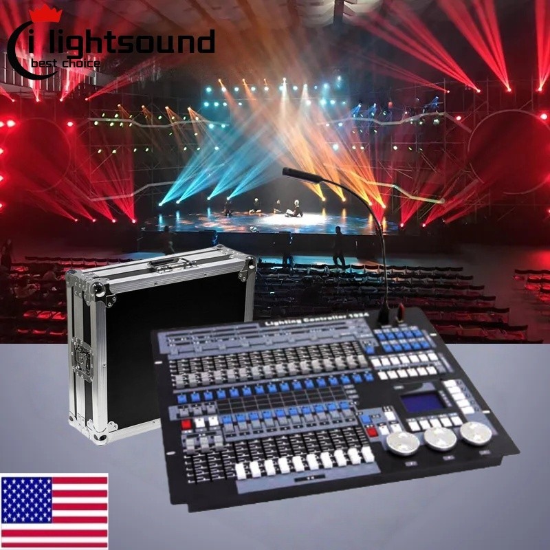R20 stage light 1024 console  DMX 512 controller for pro  show light +flightcase