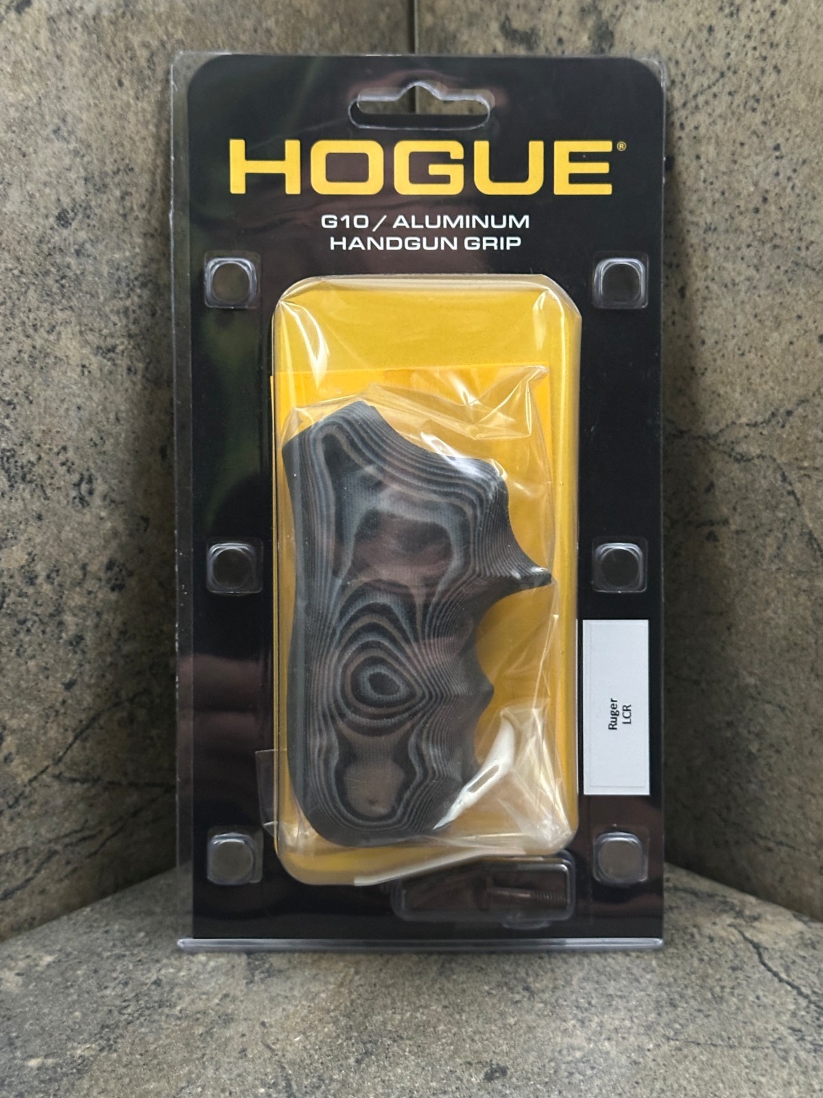 Hogue Grip for Ruger LCR/LCRX Smooth G10 G-Mascus Black-Grey 78167