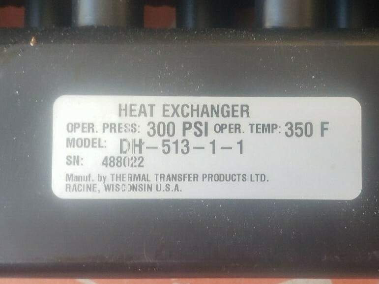 Thermal Transfer Products model # dh_513-1-1 Air cooled heat exchanger