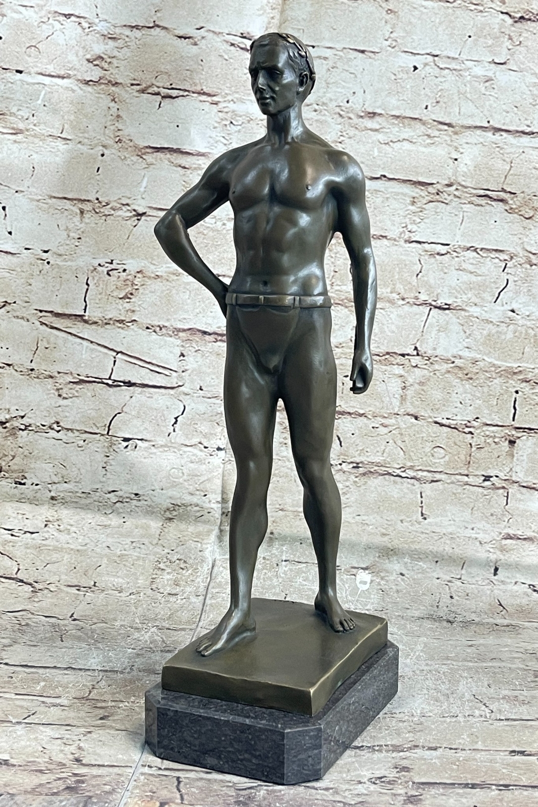 Vintage Solid Genuine Bronze Statue of Arlequin by René de Saint-Marceaux Decor