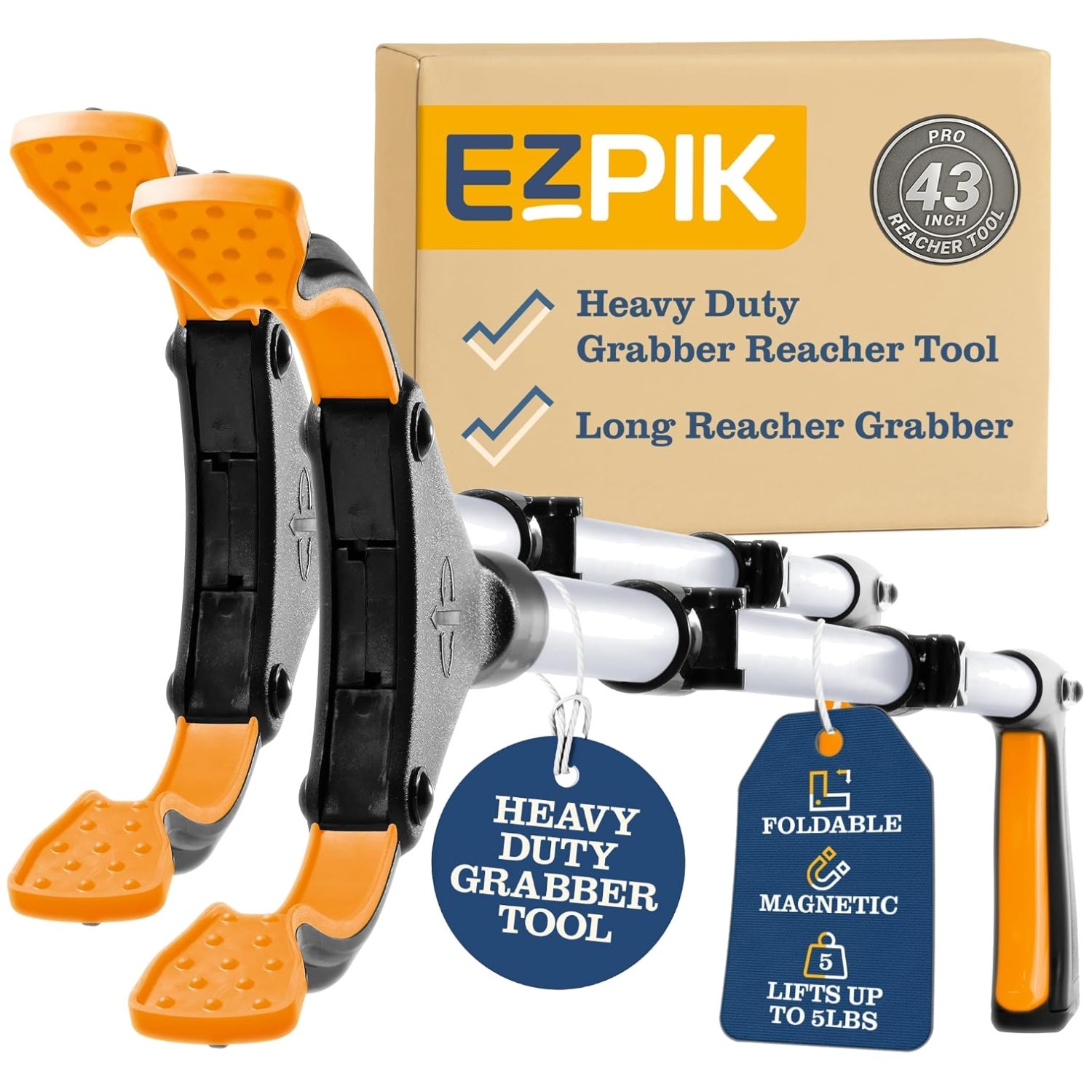 Portable 43" Grabber Reacher Tool for Seniors