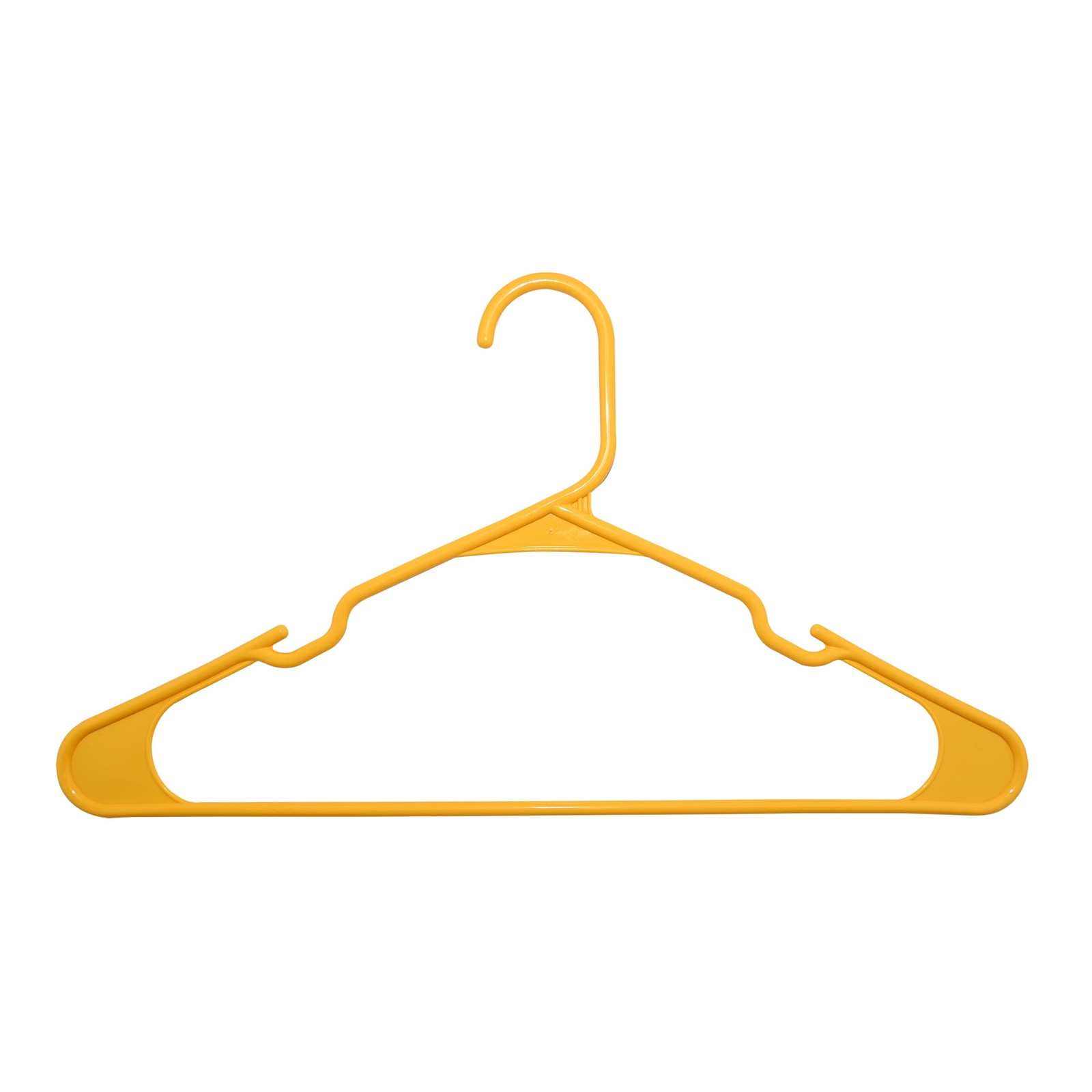 Mainstays Plastic Adult Hangers 50 Count - Notched Design Scoreboard Yellow