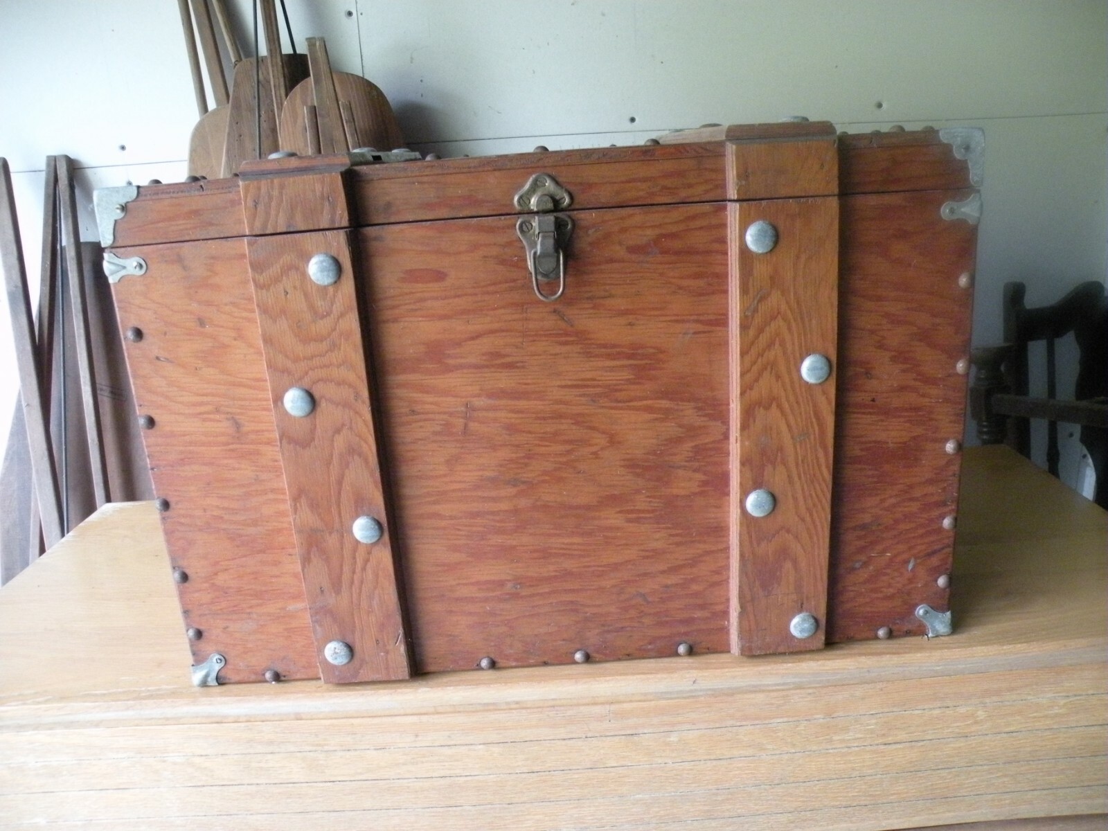 Hand Crafter Wood Foot Locker Storage Chest 24" long