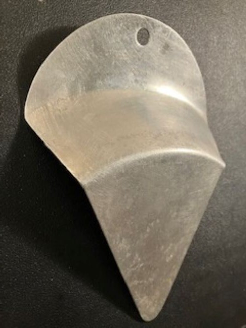 Vintage Pie Pan Spatula, gray metal
