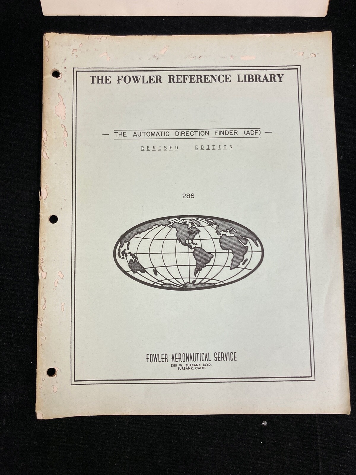 1959 ADF, AUTOMATIC DIRECTION FINDER TRAINING MANUAL, FOWLER AERONAUTICAL SERVIC