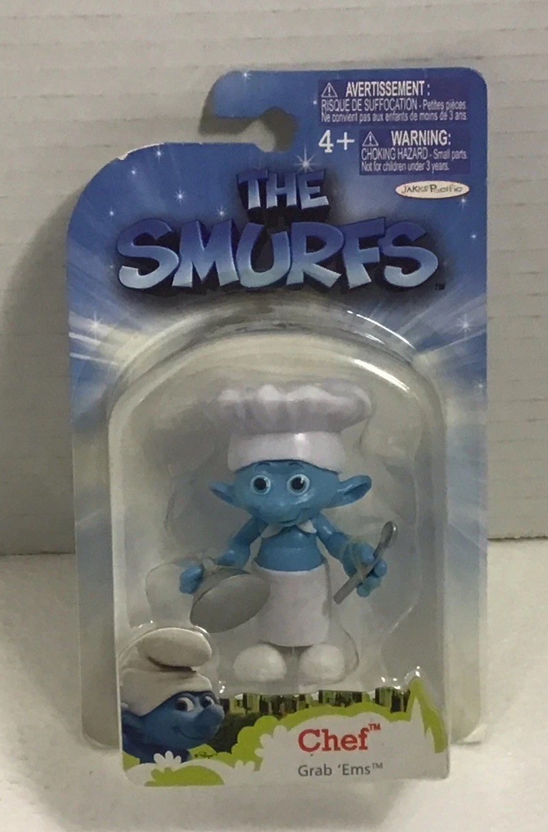 JAKKS PACIFIC Mini Figure THE SMURFS Grab Ems Chef Movie 2011 NEW