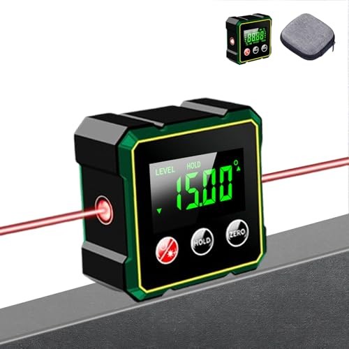 Digital Angle Finder with Electronic Laser Level,Inclinometer- 4-side Strong