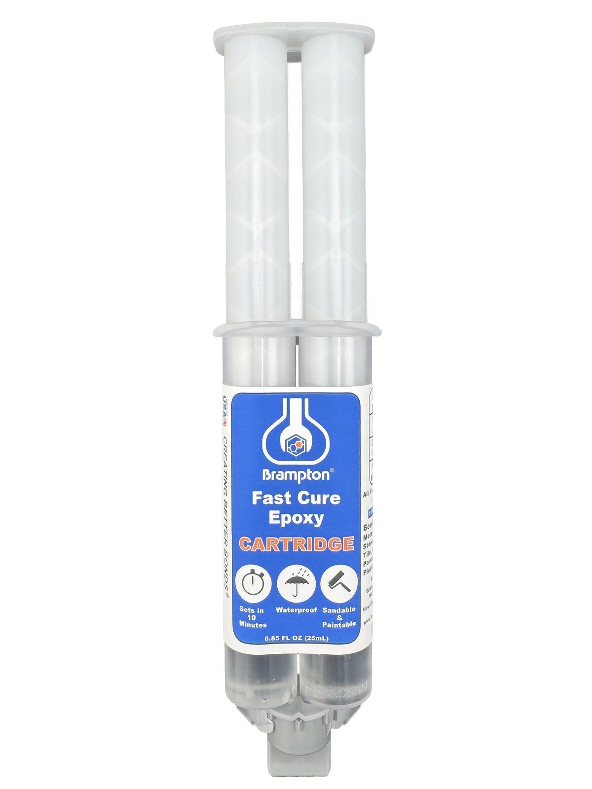 Brampton Fast Cure Epoxy, Quick 10-Min Set, 30-Min Cure, Waterproof 2-Part Ep...