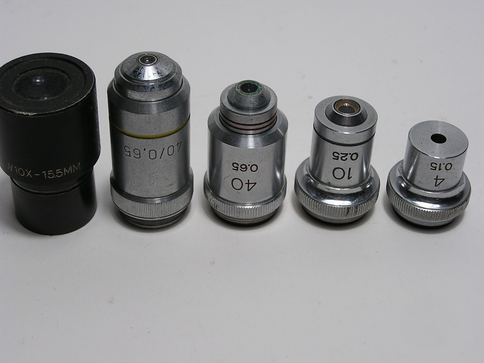 Vintage Microscope Objective Lens & Eye Piece Lens