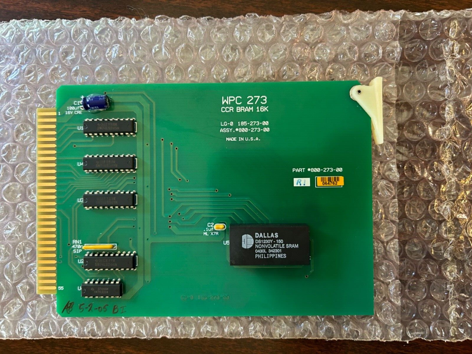 Web Printing WPC 800-273-00 PC Board CCR BRAM 16K, BRAND NEW