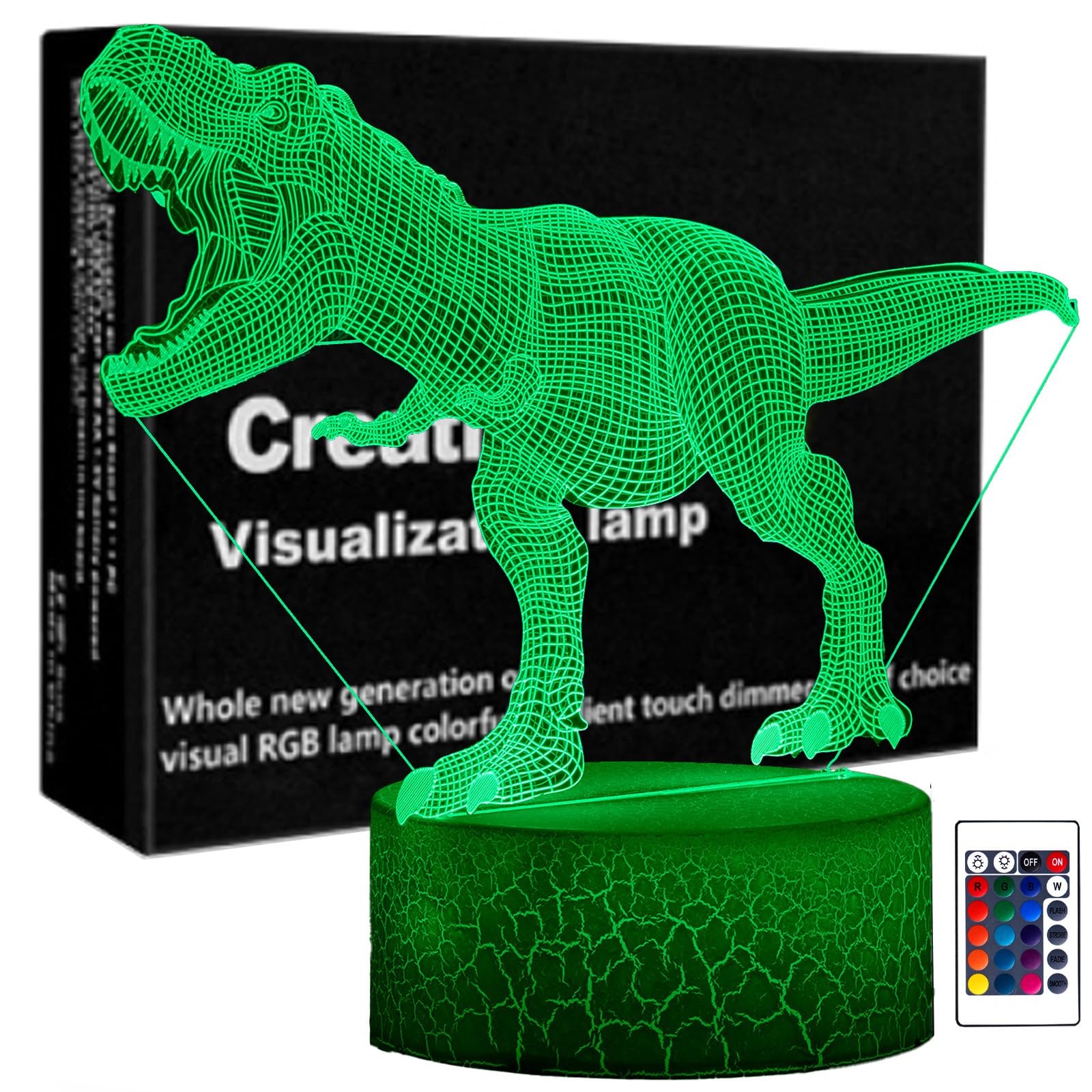 Ponjowl 3D Illusion 5 inches (W) x 5 (D) x 6 (H), Multicolor