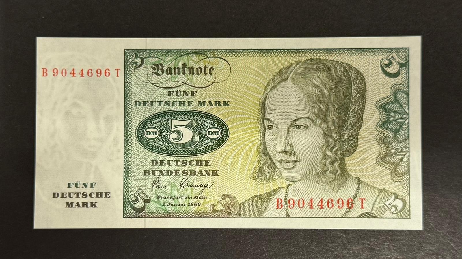 Germany Federal Republic, 5 Mark, 1980 UNC & 195