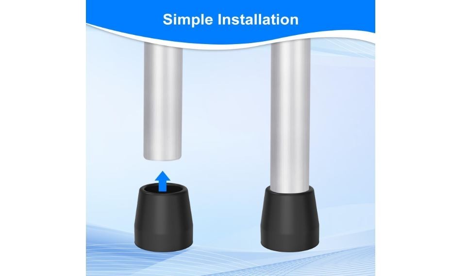 1-1/8″ Walker Tips 4 Pack Replacement Rubber Feet Non-Slip Mobility Aids