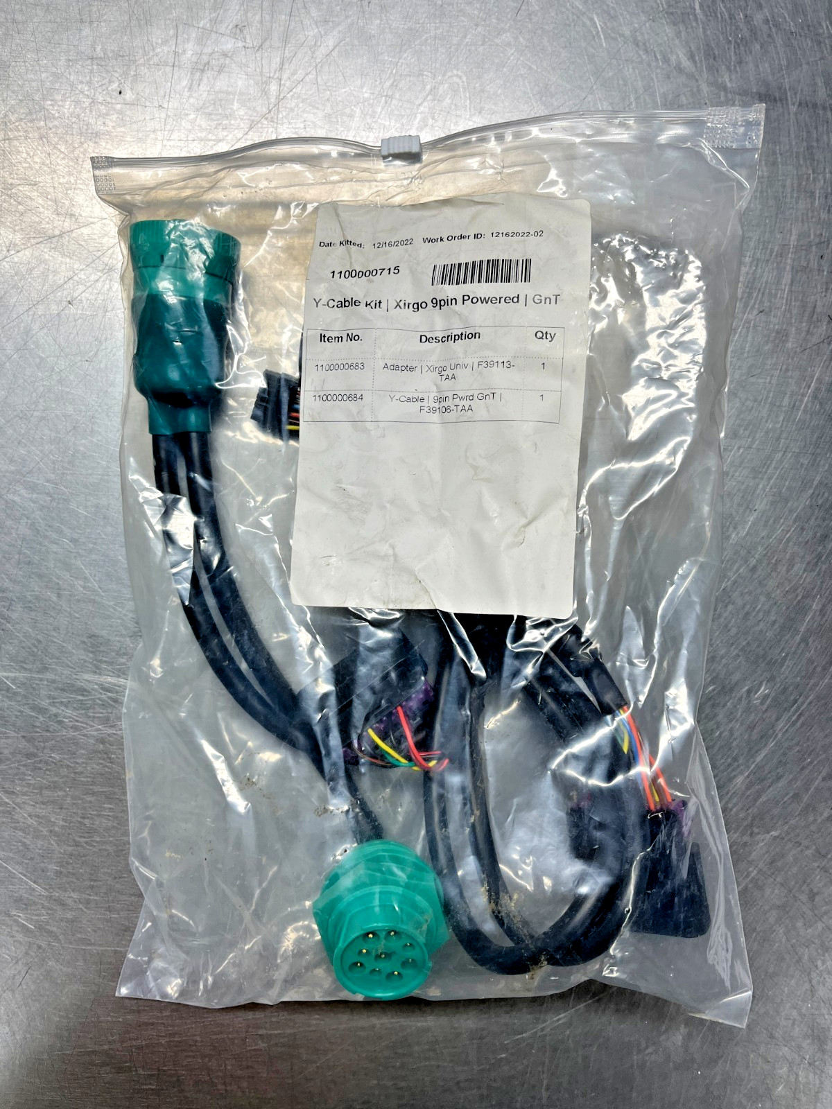 1100000715  Xirgo  Y-CABLE  9 PIN  Adapter KIT  Includes 1100000683 , 1100000684