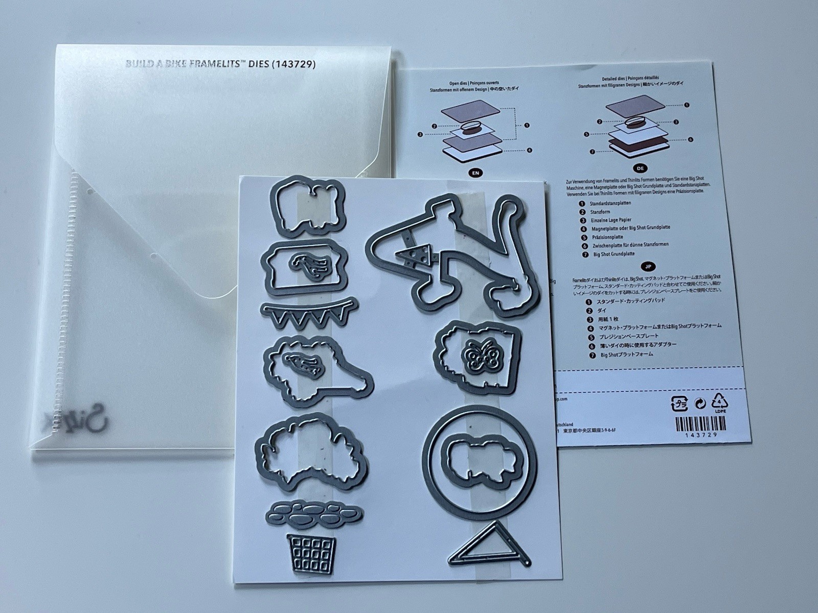 Stampin Up BUILD A BIKE Framelits 143729