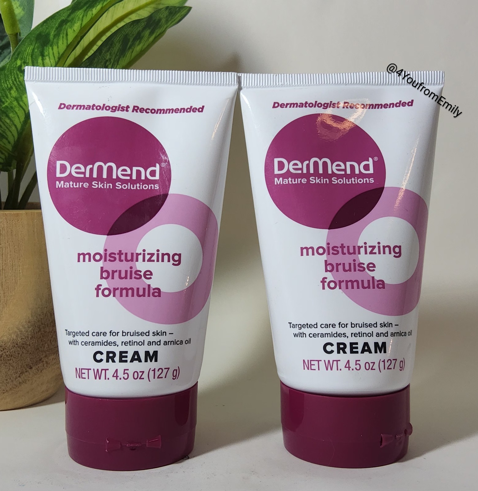 2 PACK Dermend Bruise Cream 4.5 oz EACH Full Size SEALED / NEW Free Shipping
