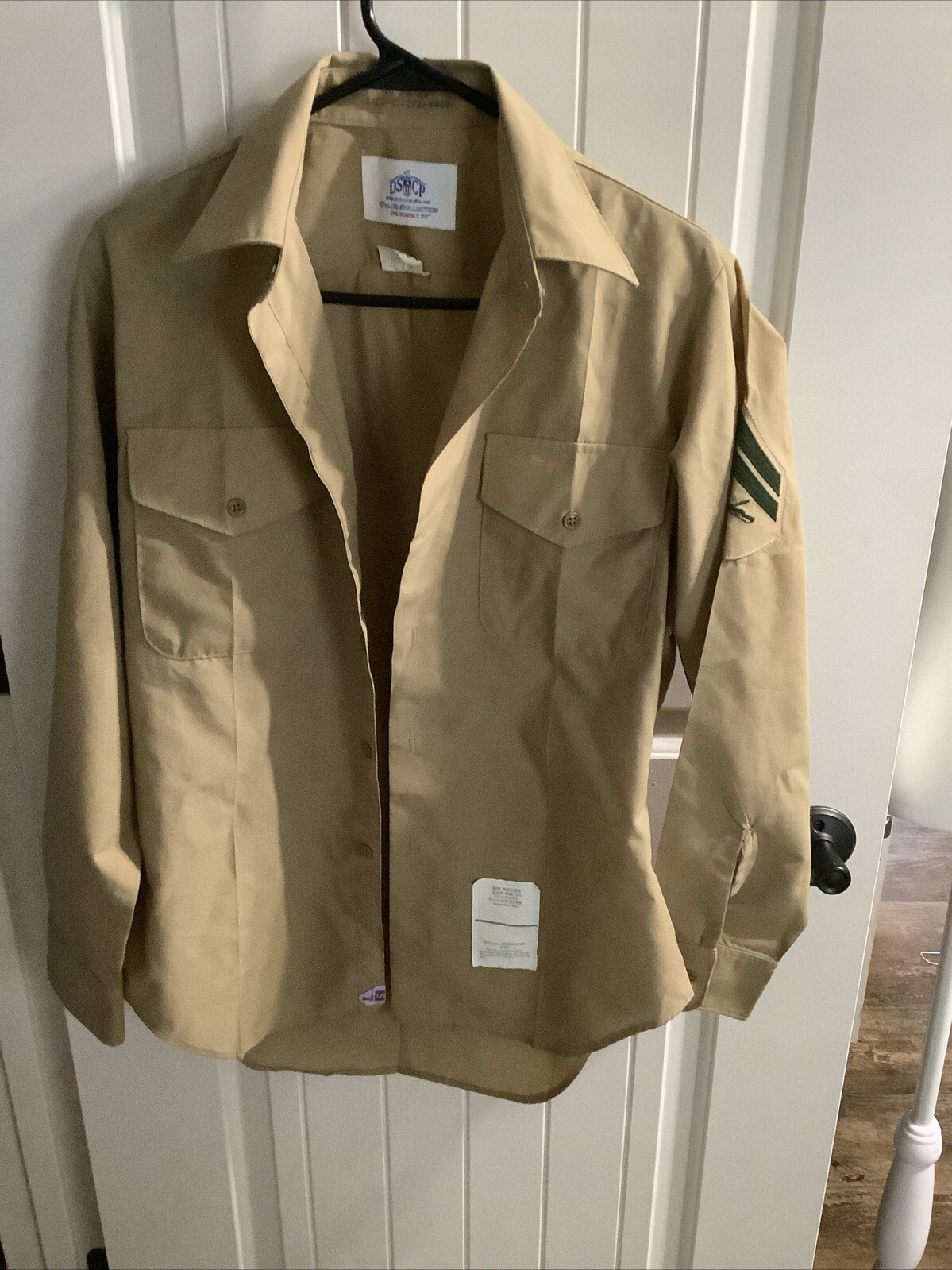 Us Marine Men’s Long Sleeve Khaki Shirt 15 1/2 X 33 Valor Collection