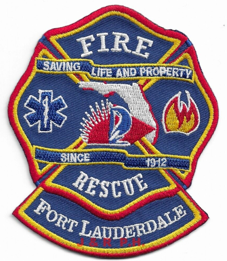 Fort Lauderdale  Fire - Rescue, Florida  (3.5" x 4" size) fire patch