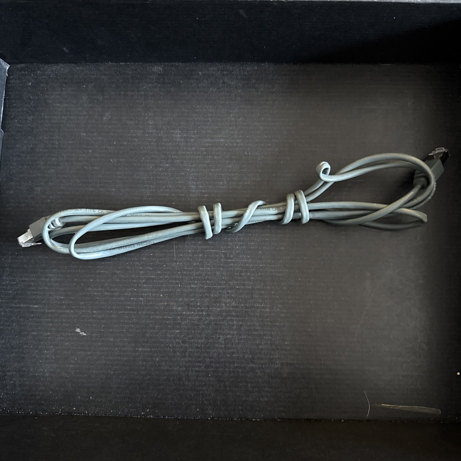 Original official Microsoft OEM Gray Xbox 360 8FT Ethernet Lan Cable