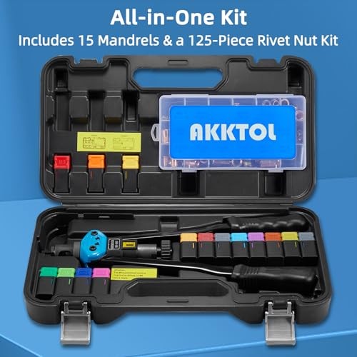 Rivet Nut Tool, 16" Rivnut Tool Kit with 15 Metric and 16" Rivet Nut Tool Kit